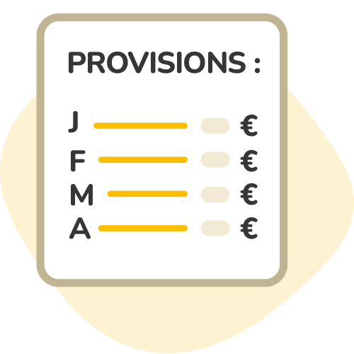 Suivi des provisions mensuelles